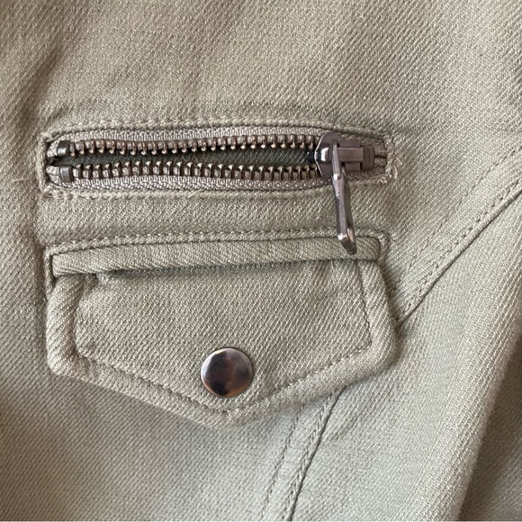 Banana Republic green military inspired cotton blazer/ jacket in size 4 - Picture 4 of 9